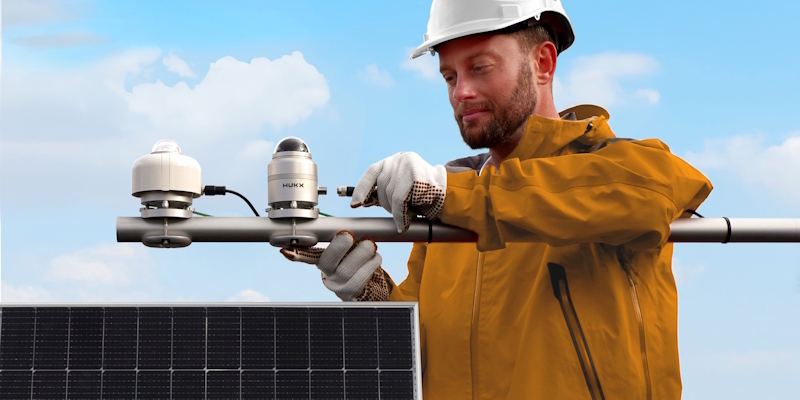 Typical installation of SRD100, next to a normal Class A pyranometer, such as the SR300-D1.