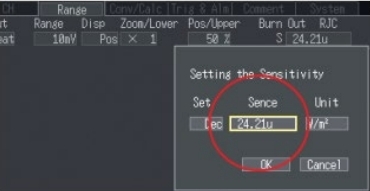 Avoid troublesome calculations by simply entering the sensitivity of the heat flux sensor in the logger